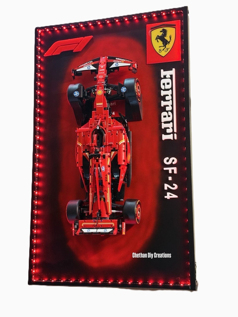 Lego frame SF24-1 CK ATC Wall Display Frame for Ferrari SF-24 LEGO (Car Not Included) - Image 1