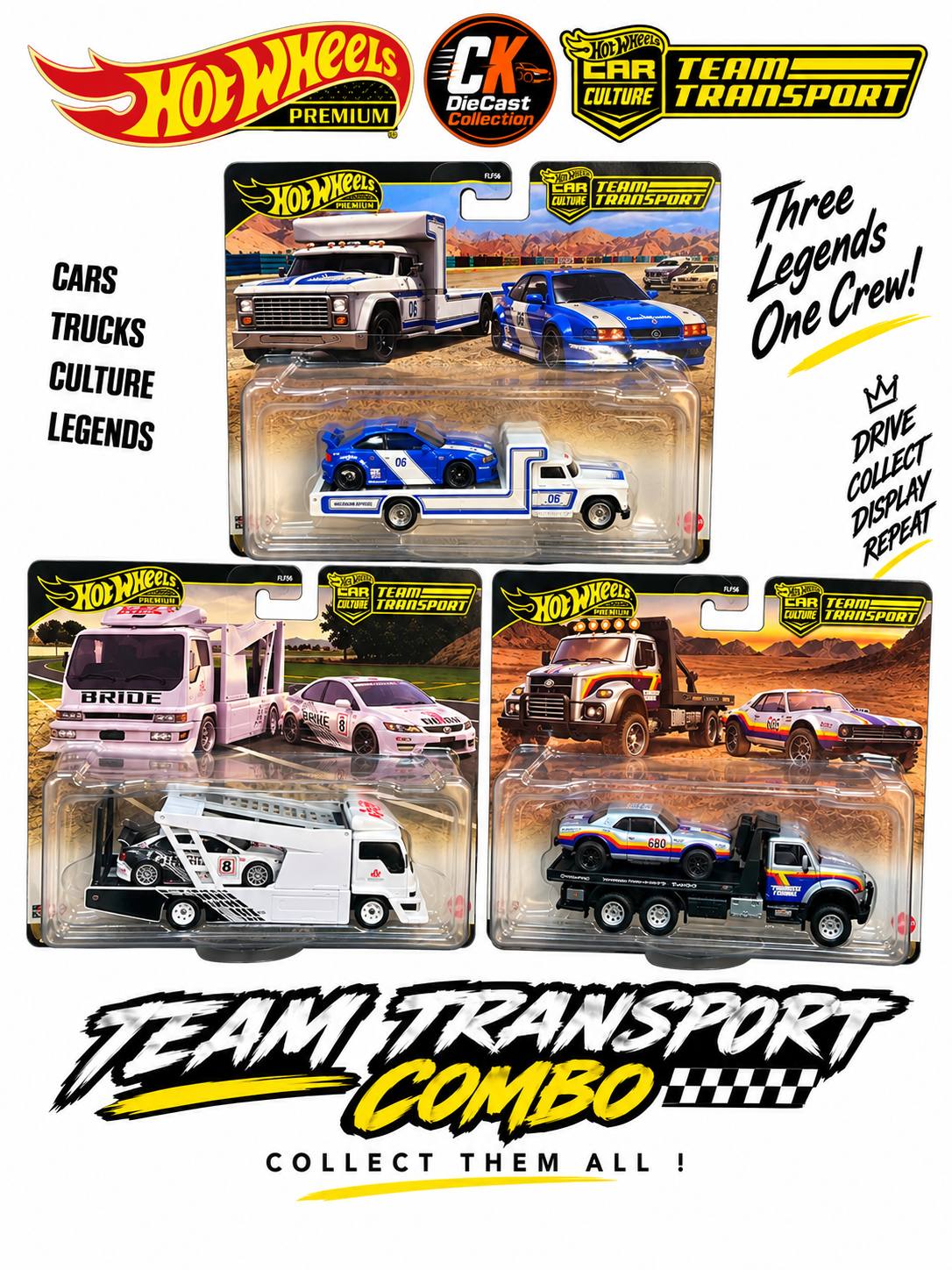 combo 3A Hot Wheels - Team Transport / Car Culture - Image 1